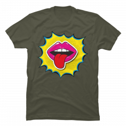 shirt with tongue sticking out